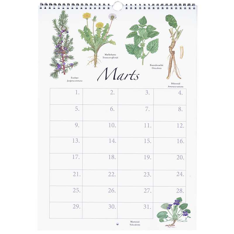 Evighedskalender Marts