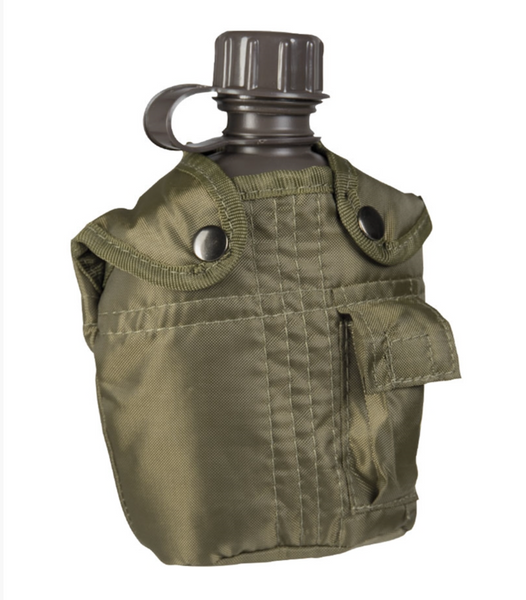 Feltflaske US style Olive 1 liter plast etui