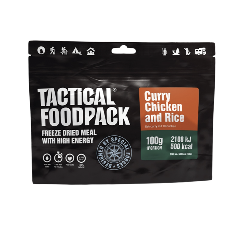 Frysetørret Mad Turmad Kylling i karry med ris Tactical Foodpack Curry Chicken and Rice