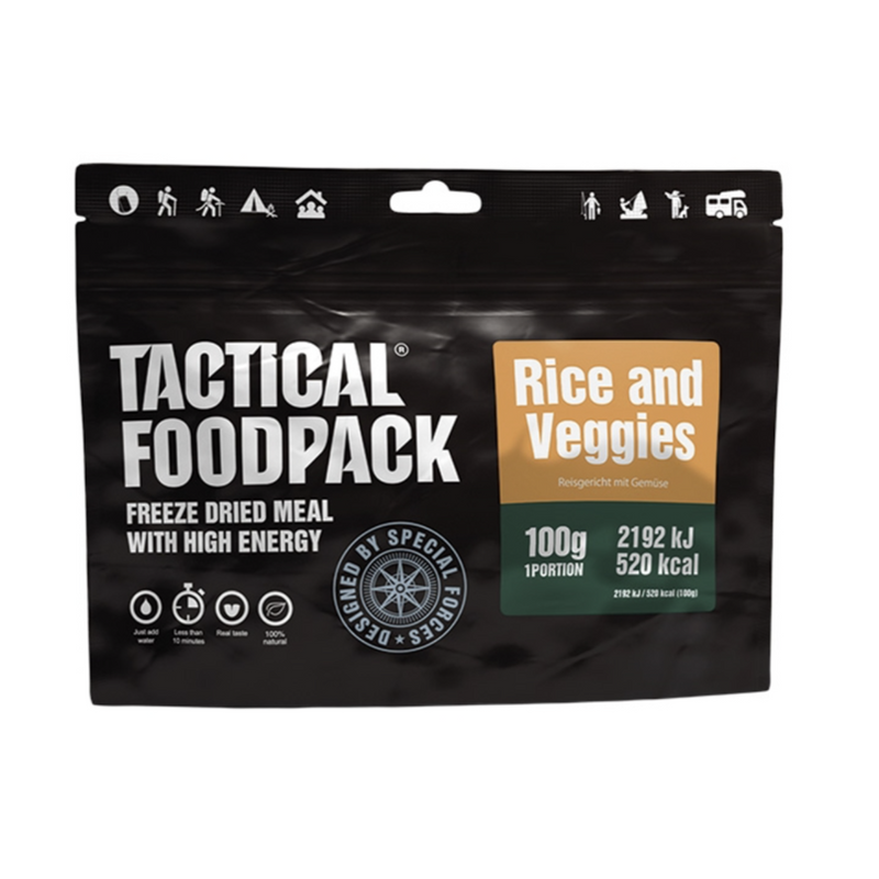 Frysetørret Mad Turmad Ris med Grønsager Vegetar Tactical Foodpack