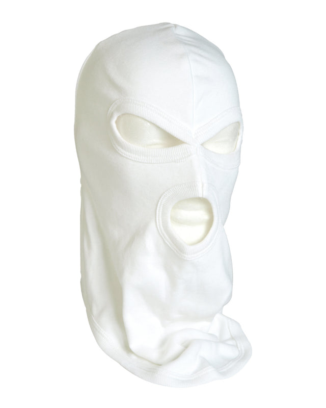 Mil-Tec 3 Huls Balaclava i Bomuld - Hvid