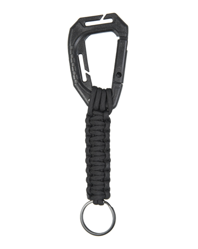 Mil-Tec nøglering - Karabin og paracord til molle - sort