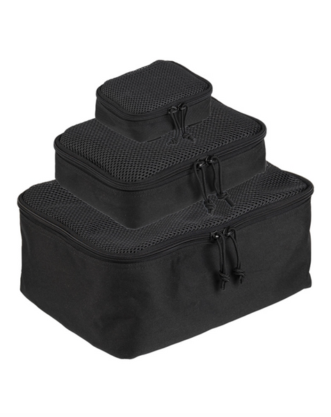 Molle net taske set 3 dele sort - Mil-Tec
