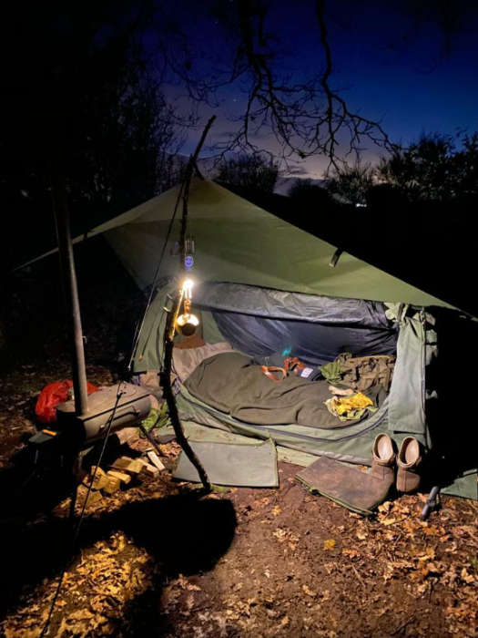 Palmerston Canvas Swag 1100 med 3 x 3 canvas tarp