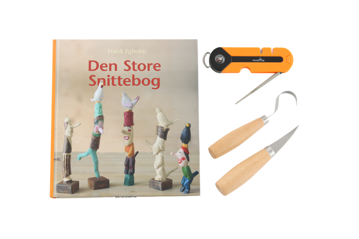Snittesæt med knive, bog og diamantfil