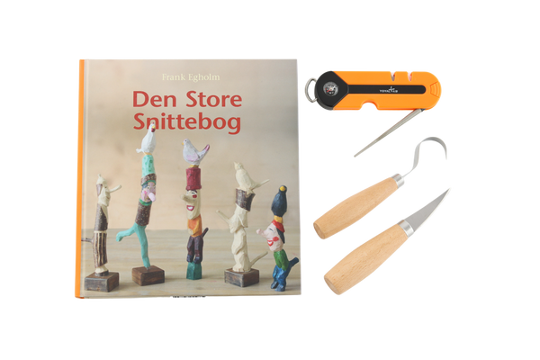 Snittesæt med knive, bog og diamantfil