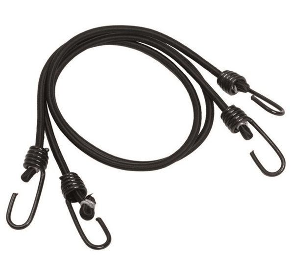 Elastiksnor med kroge 2 x 75 cm - Sort