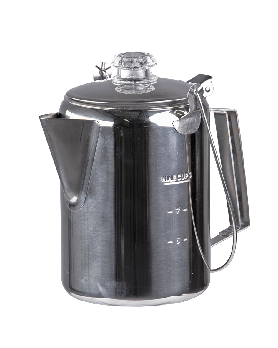 Bålkande med perkolator - Rustfrit stål