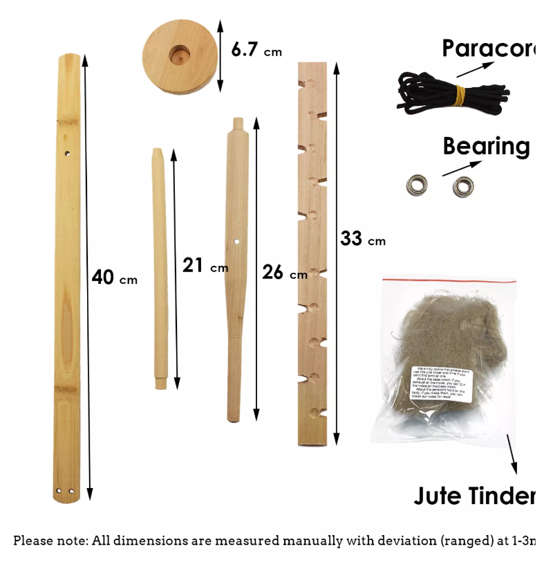 bow drill kit - ildbor sæt