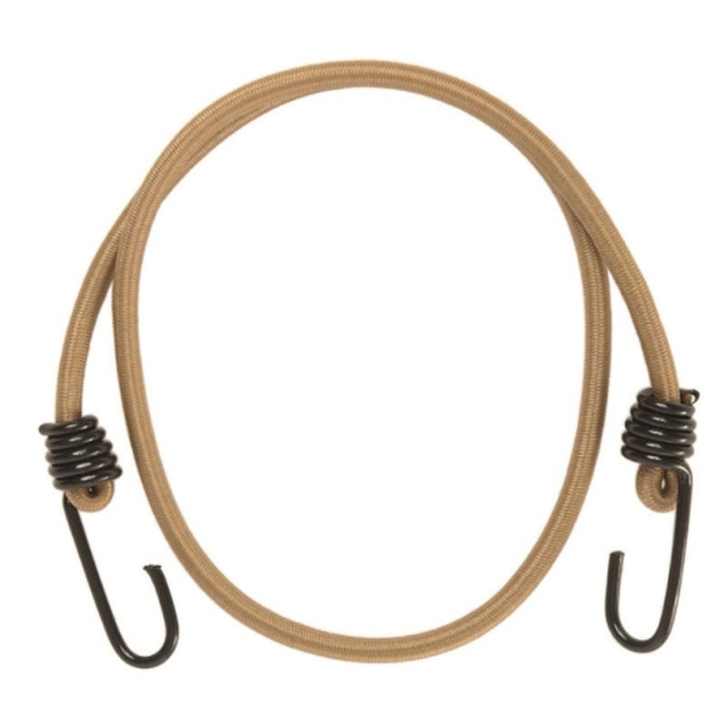 Elastisk snor med kroker 2 x 75 cm - Coyote